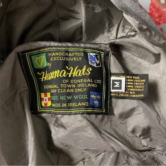 Hannah Hats Vintage  Patchwork Tweed Cap 100% Wool Made in Ireland Sz M - Picture 11 of 12